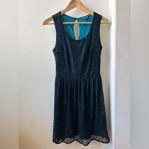 BeBop Teal and Black Sleeveless Dress